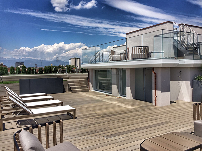 UltraShield Composite rooftop decking in Italy.